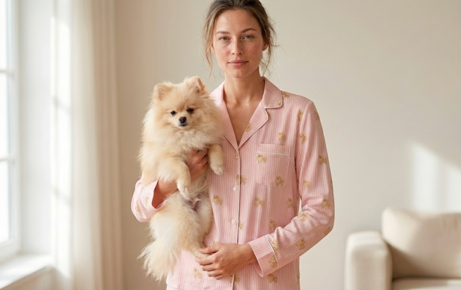 Pomeranian Print Pajamas